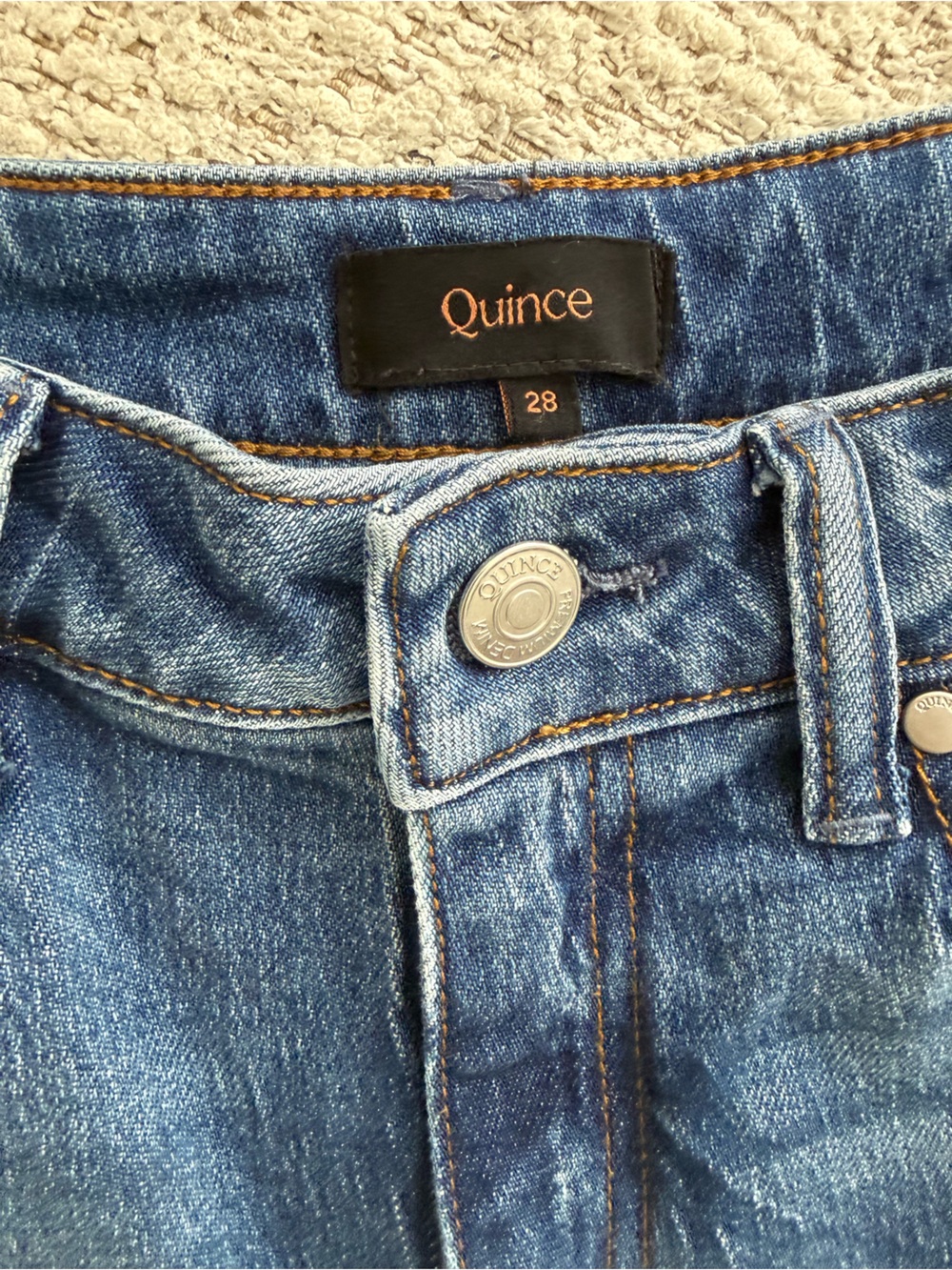 Quince Women’s Barrel Jeans in Medium Blue